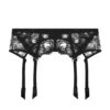 Porte-jarretelles Dressing Floral NOIR