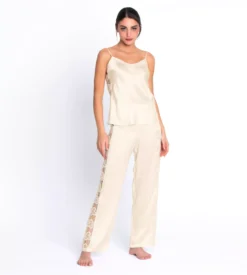 Caraco En Soie Princesse Iris Écru Nacre -Lingerie Sipp Boutique princesse iris caraco 0199 ecru nacre blanc 6