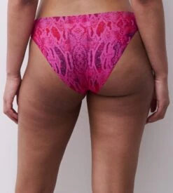 Chantelle Slip Brésilien Pulpies Imprimé Serpent Rose -Lingerie Sipp Boutique pulpies bresil rose serpent 2