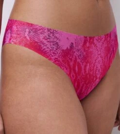 Chantelle Slip Brésilien Pulpies Imprimé Serpent Rose -Lingerie Sipp Boutique pulpies bresil rose serpent 3