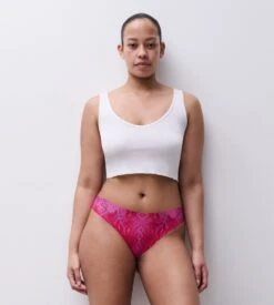 Chantelle Slip Brésilien Pulpies Imprimé Serpent Rose -Lingerie Sipp Boutique pulpies bresil rose serpent 4