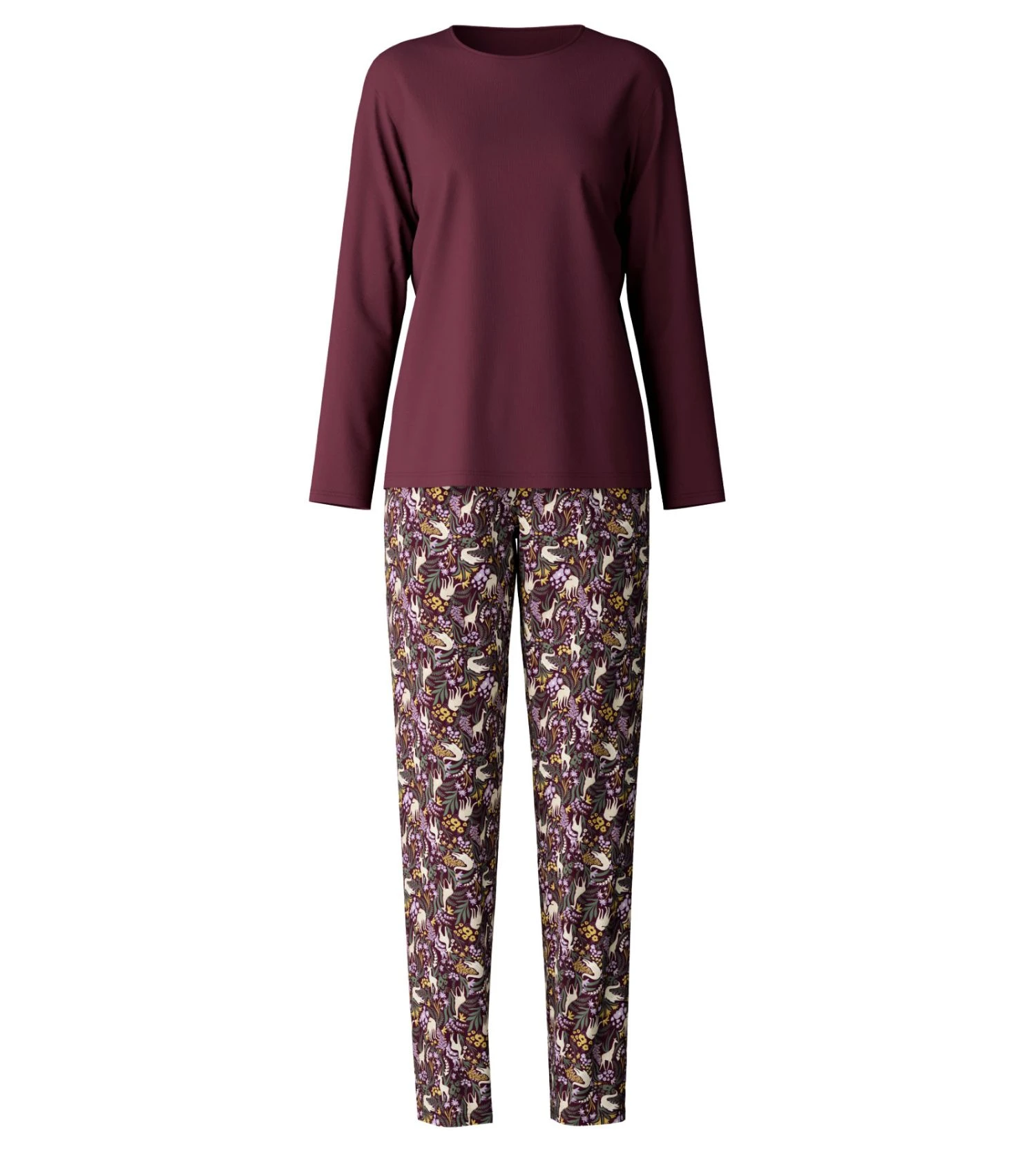 Pyjama long African Dream Port Royal Red Calida Pyjama Long African Dream Port Royal Red -Lingerie Sipp Boutique pyj d u droit ml 209 port royal red rouge 1