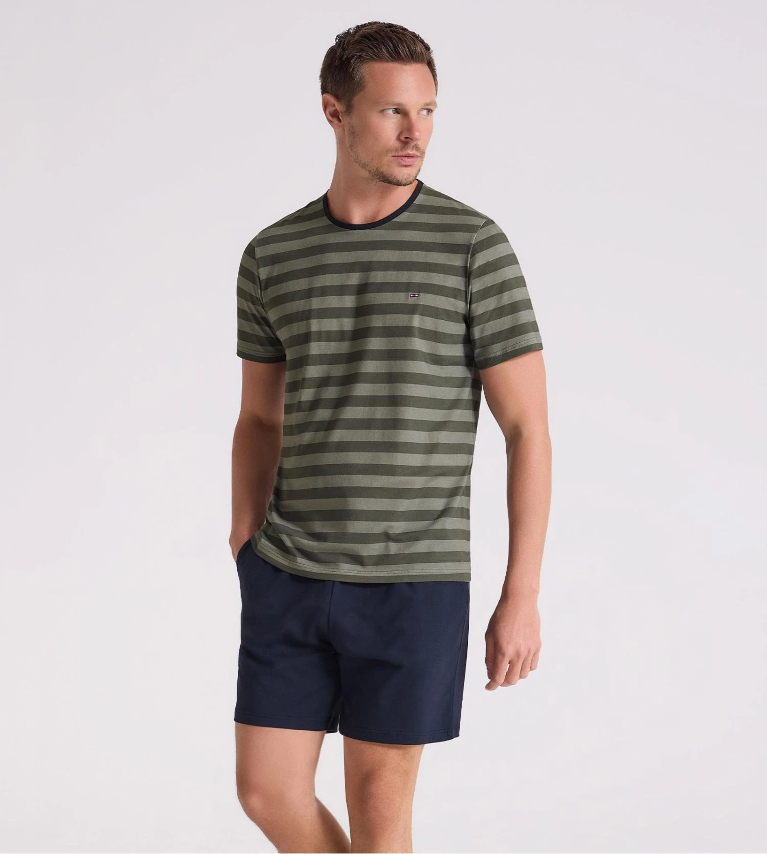 Pyjama court homme Drayk Eden Park Pyjama Court Homme Drayk -Lingerie Sipp Boutique pyj h court col rond mc gn032 drayk