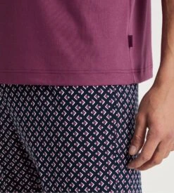 Calida Pyjama Court Homme Relax Streamline 3 Mulberry Red -Lingerie Sipp Boutique pyj h court v 268 mulberry red 2