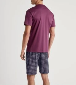 Calida Pyjama Court Homme Relax Streamline 3 Mulberry Red -Lingerie Sipp Boutique pyj h court v 268 mulberry red 4