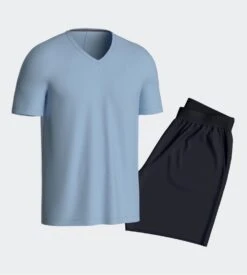 Eden Park Pyjama Court Homme Ciel -Lingerie Sipp Boutique pyj h court v mc blk35 ciel 1