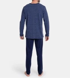 Pyjama Chaud Homme Boutonné Bleu -Lingerie Sipp Boutique pyj h ent bout interlock chaud bleu 2