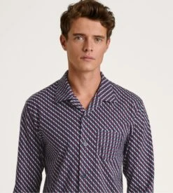 Calida Pyjama Long Boutonné Homme Relax Imprint Mars Red -Lingerie Sipp Boutique pyj h entboutonne long mars red 5