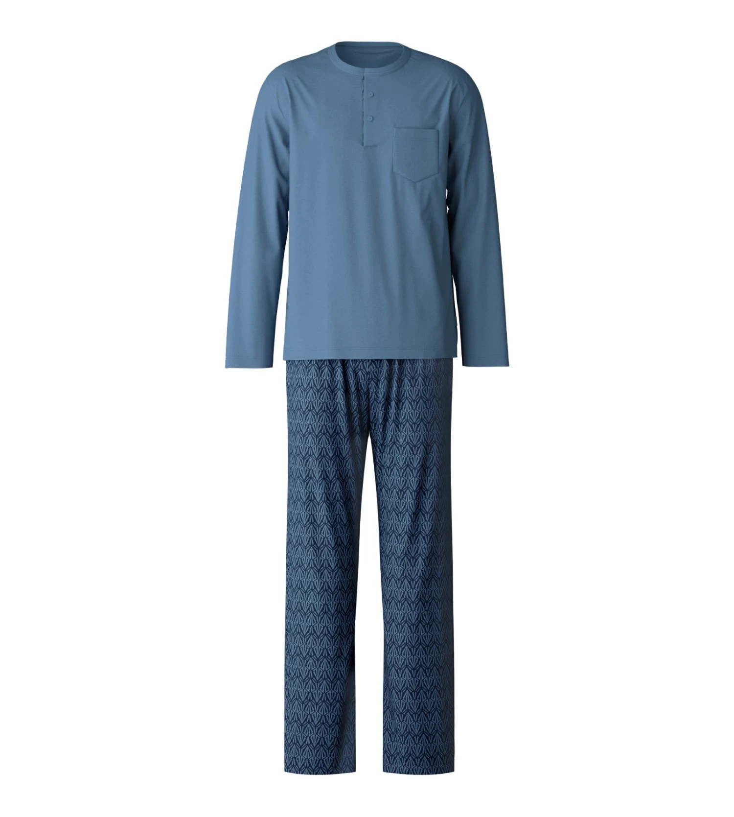 Pyjama homme long Relax Imprint 2 Coronet Blue Calida Pyjama Homme Long Relax Imprint 2 Coronet Blue -Lingerie Sipp Boutique pyj h long tunisien droit coronet blue 1