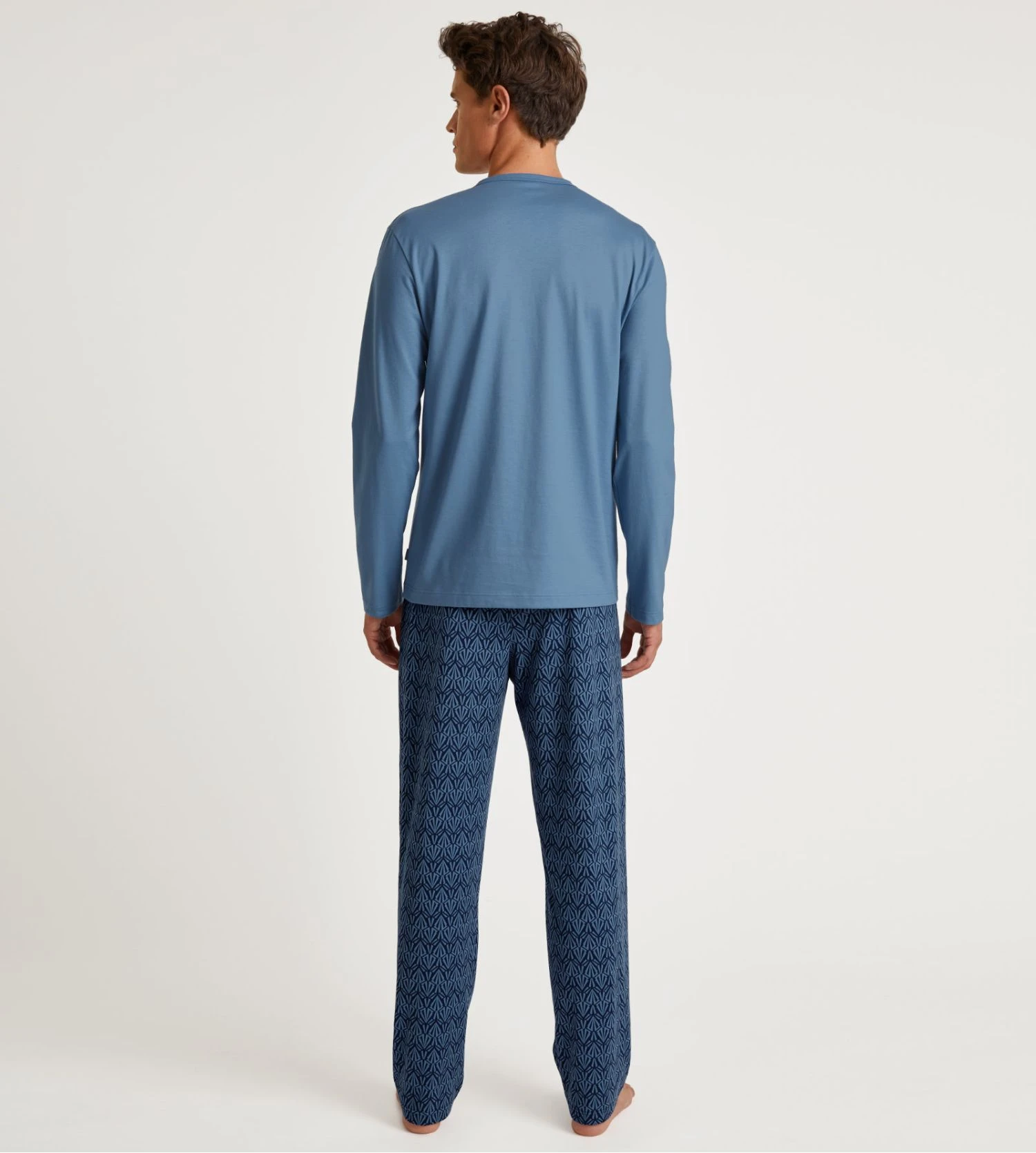 Pyjama homme long Relax Imprint 2 Coronet Blue Calida Pyjama Homme Long Relax Imprint 2 Coronet Blue -Lingerie Sipp Boutique pyj h long tunisien droit coronet blue 2