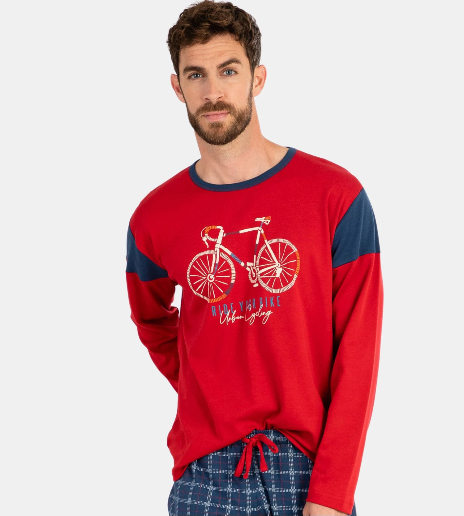 Pyjama long pour homme interlock Rouge Pyjama Long Pour Homme Interlock Rouge -Lingerie Sipp Boutique pyj h long u interlock lourd ress velou 299 rouge 2