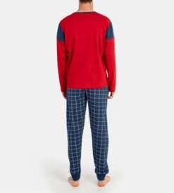 Pyjama Long Pour Homme Interlock Rouge 3 Pyjama Long Pour Homme Interlock Rouge -Lingerie Sipp Boutique pyj h long u interlock lourd ress velou 299 rouge 3