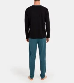 Pyjama Long Homme Noir 3 Pyjama Long Homme Noir -Lingerie Sipp Boutique pyj h long u uni 019 noir 3