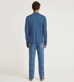 Calida Pyjama Long Homme Relax Superlight Saragossa Blue 3 Calida Pyjama Long Homme Relax Superlight Saragossa Blue -Lingerie Sipp Boutique pyj h tunisien long droit saragossa blue bleu 3