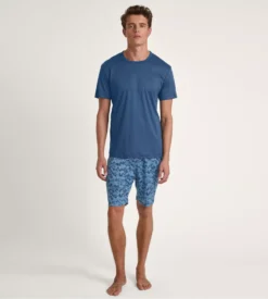 Calida Pyjama Court Homme Relax Superlight Saragossa Blue 4 Calida Pyjama Court Homme Relax Superlight Saragossa Blue -Lingerie Sipp Boutique pyj h u court saragossa blue bleu 3
