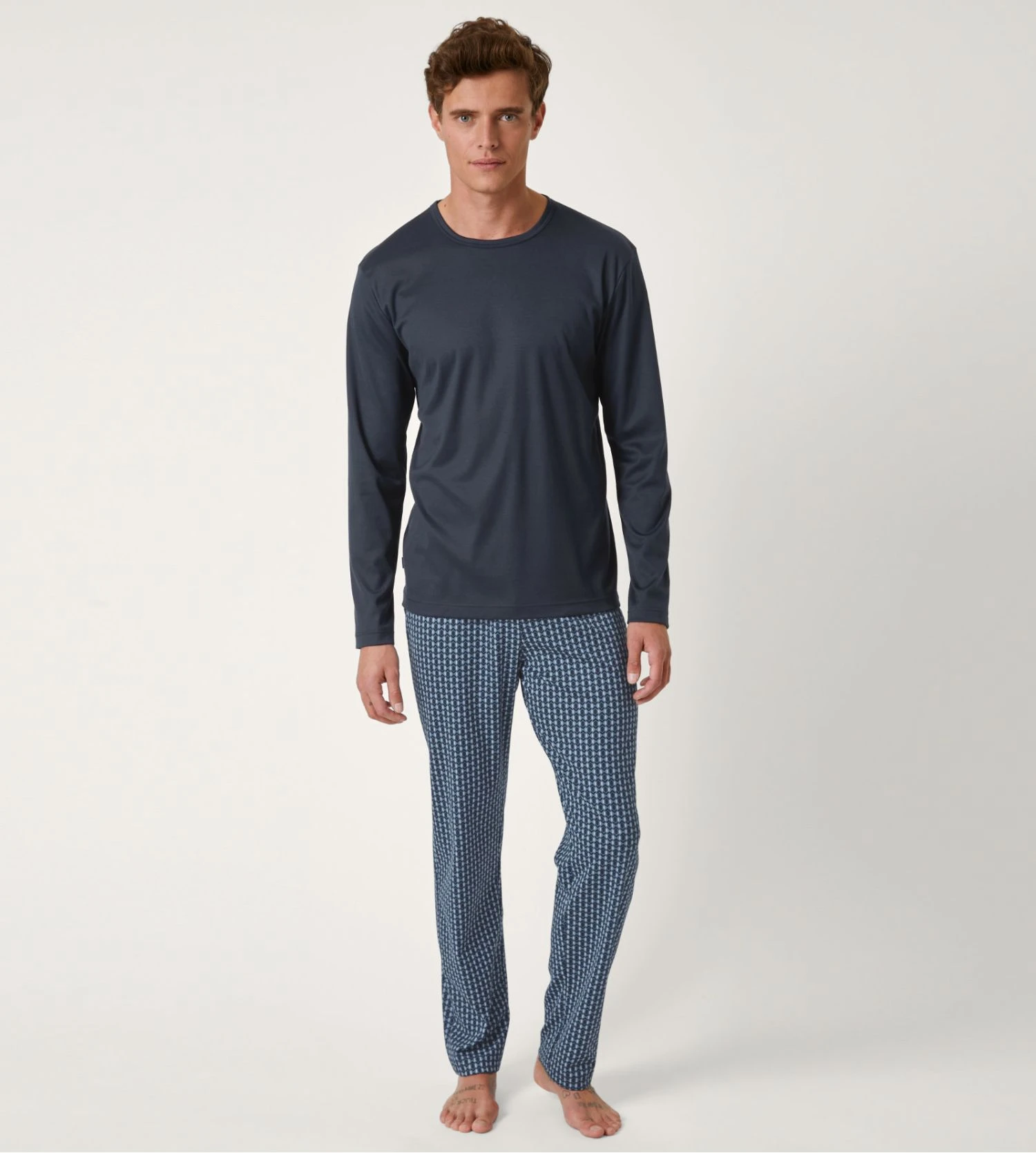 Pyjama long homme Relax Streamline Dark Sapphire Calida Pyjama Long Homme Relax Streamline Dark Sapphire -Lingerie Sipp Boutique pyj h u long droit dark sapphire bleu 5