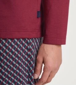 Calida Pyjama Homme Long Relax Imprint Mars Red -Lingerie Sipp Boutique pyj h u long droit mars red 2