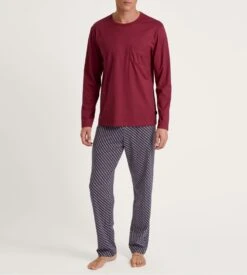 Calida Pyjama Homme Long Relax Imprint Mars Red