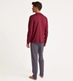 Calida Pyjama Homme Long Relax Imprint Mars Red -Lingerie Sipp Boutique pyj h u long droit mars red 3