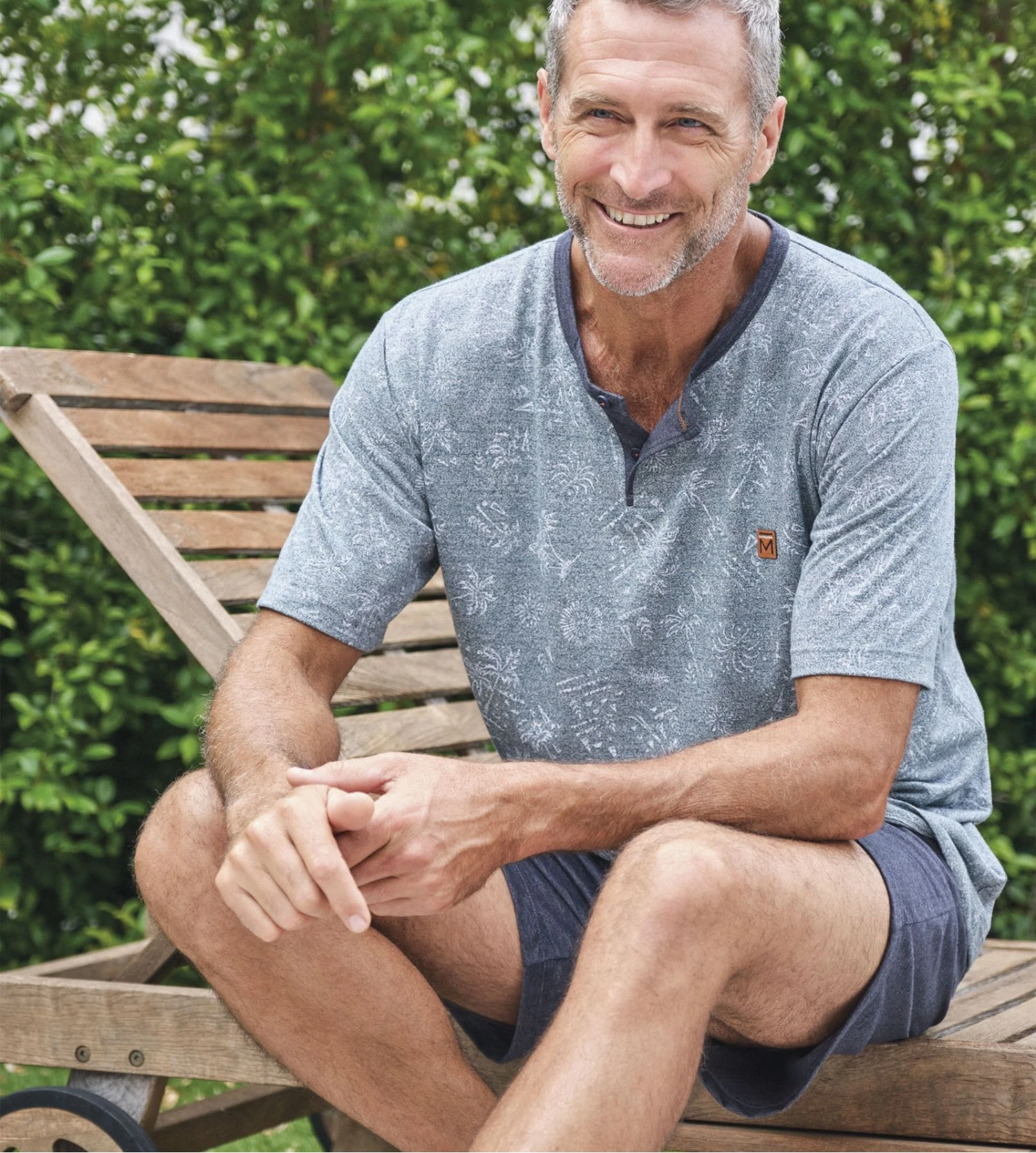 Pyjama court pour homme Gris Pyjama Court Pour Homme Gris -Lingerie Sipp Boutique pyj homme court mc tunisien 735 gris fonce gris