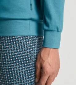 Calida Pyjama Long à Bords Resserrés RELAX STREAMLINE Storm Blue -Lingerie Sipp Boutique pyj u long ressere 528 storm blue 6