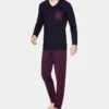 Eden Park Pyjama Long Pour Homme Bordeaux