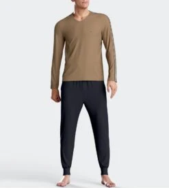 Eden Park Pyjama Homme Resserré Noisette 5 Eden Park Pyjama Homme Resserré Noisette -Lingerie Sipp Boutique pyj v ml ressere bn012 noisette 5