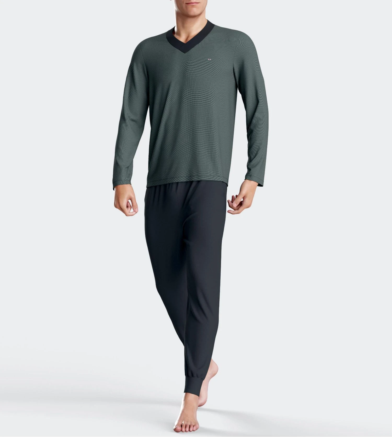 Pyjama thermo resserré manches longues Verdon Eden Park Pyjama Thermo Resserré Manches Longues Verdon -Lingerie Sipp Boutique pyj v ml ressere thermo gn003 verdon 3