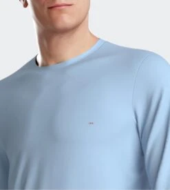 Eden Park Pyjama Homme En Coton Col Rond Bleu Clair Et Pantalon Imprimé Avec Noeud Papillon -Lingerie Sipp Boutique pyjama bleu ciel en coton muscaris 2