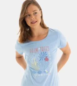 Pyjama Corsaire Manches Courtes Bleu -Lingerie Sipp Boutique pyjama corsaire bleu ciel 2