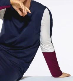 Eden Park Pyjama Homme Col En V Et Pantalon Resserré Marine/Blanc/Bordeaux -Lingerie Sipp Boutique pyjama coton homme marine 4