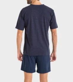 Pyjama Court Boutonné Bleu Chine -Lingerie Sipp Boutique pyjama court boutonne x52 bleu chine 2