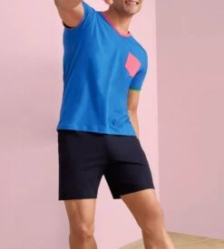 Eden Park Pyjama Court Col V Pour Homme Victoria