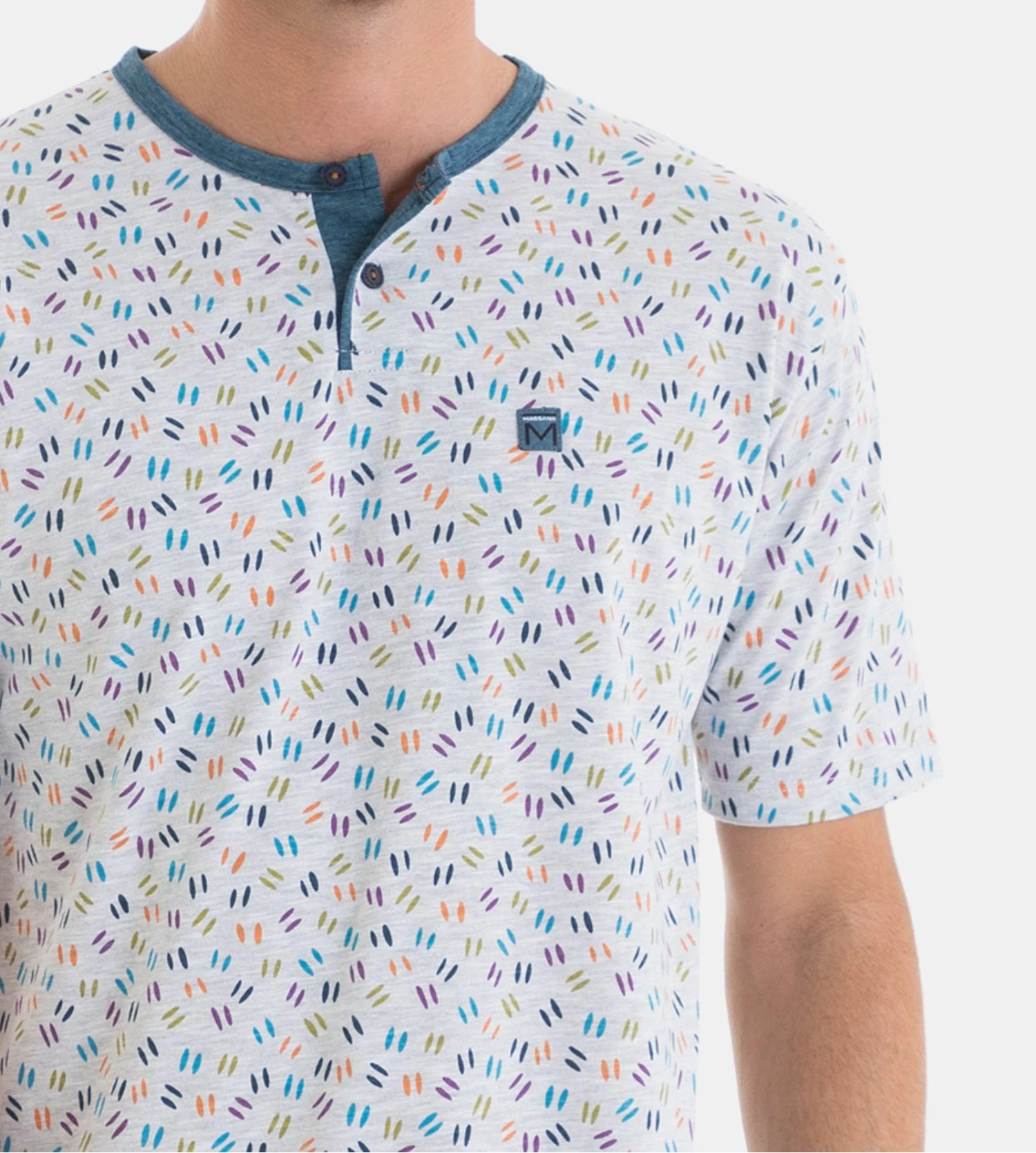 Pyjama court homme Gris Chiné/Bleu Pyjama Court Homme Gris Chiné/Bleu -Lingerie Sipp Boutique pyjama court homme gris 2