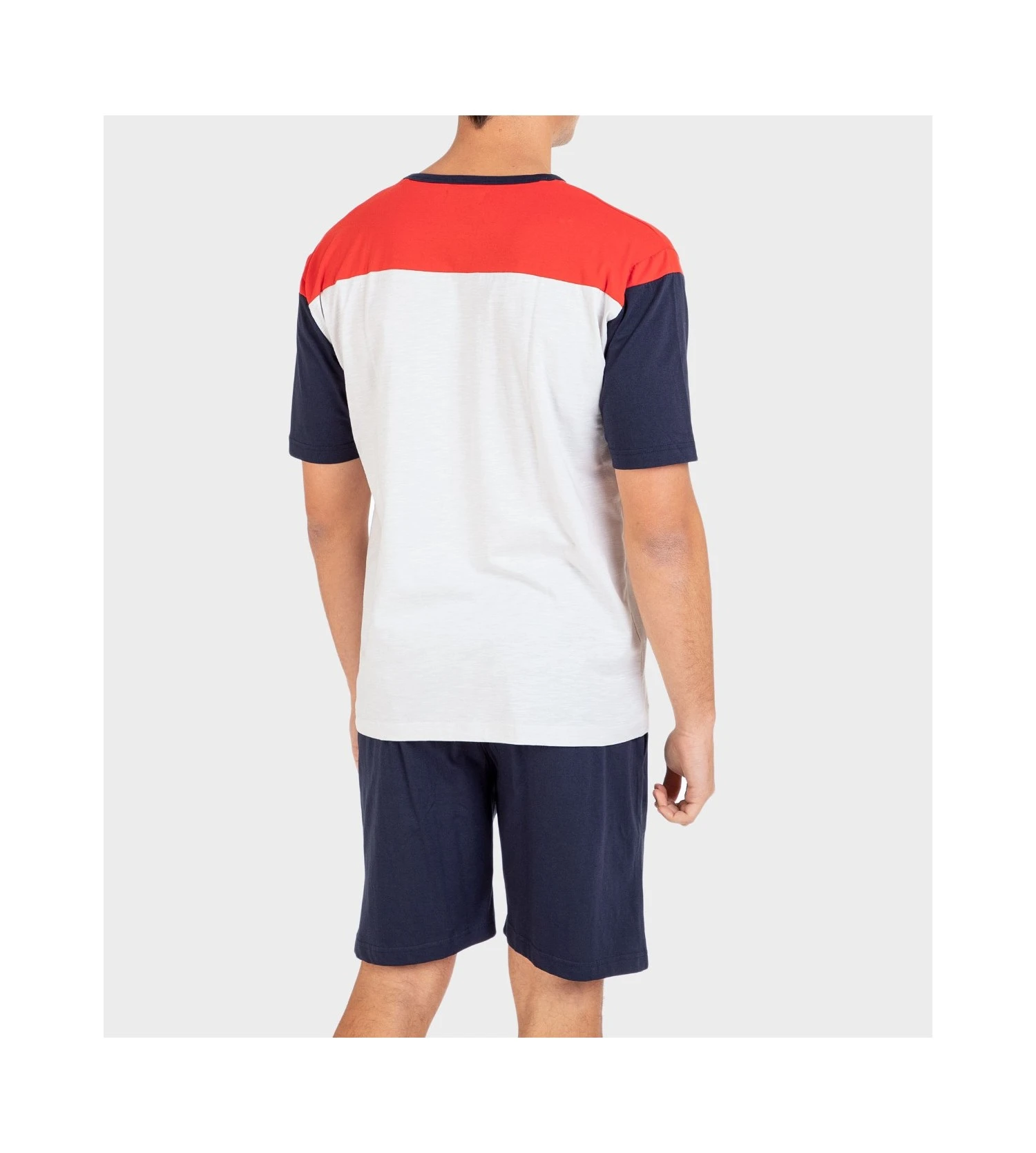 Pyjama court homme imprimé plage Rouge Pyjama Court Homme Imprimé Plage Rouge -Lingerie Sipp Boutique pyjama court homme imprime plage 299 rouge 1