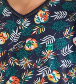Pyjama Court Homme Imprimé Tropical Bleu -Lingerie Sipp Boutique pyjama court homme imprime tropical t04 bleu 2