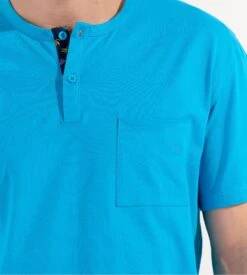 Pyjama Court Pour Homme California Imprimé Noir/Bleu -Lingerie Sipp Boutique pyjama court imprime california multicolore 2