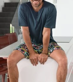 Pyjama Court Pour Homme Dark Petrol