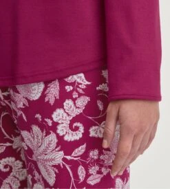 Calida Pyjama Femme En Coton Rose Imprimé Fleuri Sweet Dreams Dahlia Pink -Lingerie Sipp Boutique pyjama femme rose etoiles dahlia pink 2