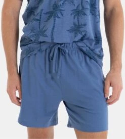 Pyjama Motif Palmiers Bleu Pour Homme 2 Pyjama Motif Palmiers Bleu Pour Homme -Lingerie Sipp Boutique pyjama homme 158 bleu 2