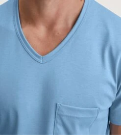 Calida Pyjama Col V En Coton Doux Pour Homme Relax Streamline Glacier Lake -Lingerie Sipp Boutique pyjama homme col v glacier lake 3