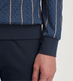 Calida Pyjama Homme Bleu à Rayures Verticales Relax Imprint Insignia Blue -Lingerie Sipp Boutique pyjama homme coton bio bleu 2