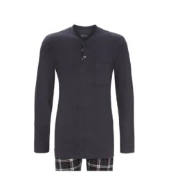 Pyjama Long Col Tunisien Asphalt -Lingerie Sipp Boutique pyjama long col tunisien 908 asphalt 2