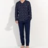 Pyjama Long Homme Mandala Bleu Marine