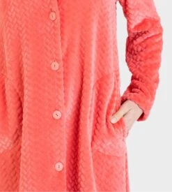 Robe De Chambre Boutonnée Velours Orange 3 Robe De Chambre Boutonnée Velours Orange -Lingerie Sipp Boutique rdc bout velours orange 3