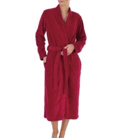 Kimono En Pilou Femme Bordeaux