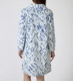 Robe De Chambre Pilou Boutonnée Bleu/Gris -Lingerie Sipp Boutique robe de chambre boutonnee femme 3
