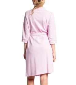 Robe De Chambre Femme Manches 3/4 ROSE -Lingerie Sipp Boutique robe de chambre manches 3 4 rose 02 1