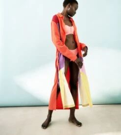 Triumph Robe Longue Boutonnée Thermal Mywear Multi-Colour -Lingerie Sipp Boutique robe longue boutonnee mywear m023 multi colour 4