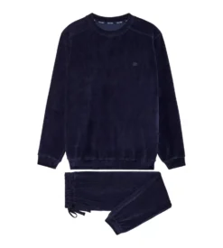 Pyjama En Velours Côtelé Homme Bleu Marine Ronnie